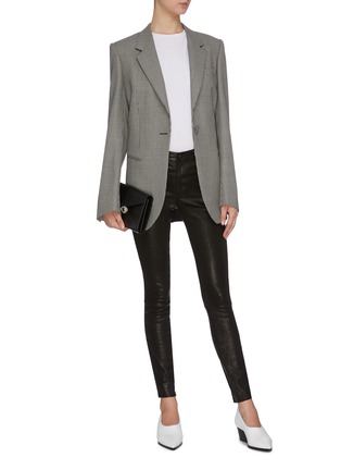 Figure View - Click To Enlarge - J BRAND - Zip cuff lambskin leather pants