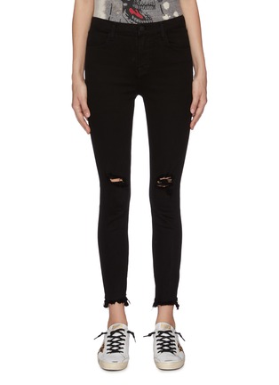 Main View - Click To Enlarge - J BRAND - Alana ripped knee cropped skinny pants