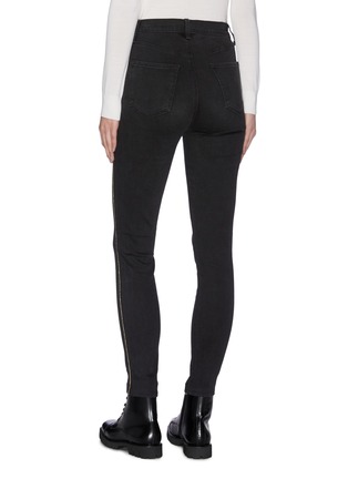 Back View - Click To Enlarge - J BRAND - 'Leenah' contrast outseam cropped skinny jeans