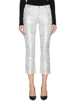 Main View - Click To Enlarge - J BRAND - 'Selena' Cropped Leopard-print Skinny Jeans