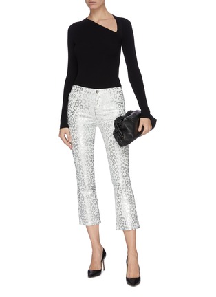 Figure View - Click To Enlarge - J BRAND - 'Selena' Cropped Leopard-print Skinny Jeans