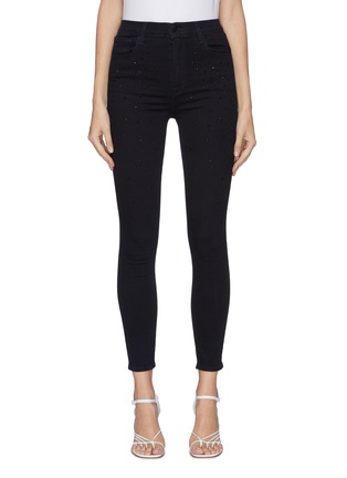 Main View - Click To Enlarge - J BRAND - 'Leenah' Cropped Star Studs Jeans