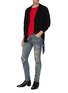 Figure View - Click To Enlarge - AMIRI - 'MX1' leopard print patch ripped skinny jeans