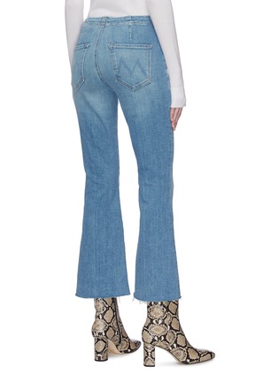 Back View - Click To Enlarge - MOTHER - 'Tie Patch Weekender Ankle Fray' Flared Jeans
