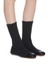 Figure View - Click To Enlarge - GABRIELA HEARST - Contrast toe sock knit ankle boots