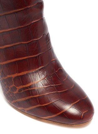 Detail View - Click To Enlarge - GABRIELA HEARST - Croc embossed leather boots