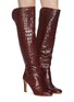 Figure View - Click To Enlarge - GABRIELA HEARST - Croc embossed leather boots