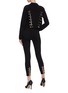 Figure View - Click To Enlarge - L'AGENCE - 'Aria' safety pin cropped denim jacket