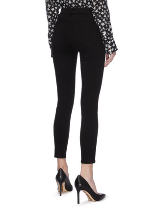 Back View - Click To Enlarge - L'AGENCE - 'Margot' velvet outseam cropped skinny jeans