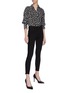 Figure View - Click To Enlarge - L'AGENCE - 'Margot' velvet outseam cropped skinny jeans