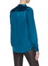 Back View - Click To Enlarge - L'AGENCE - 'Bianca' band collar silk blouse