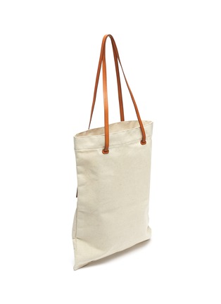 Detail View - Click To Enlarge - JIL SANDER - Leather pocket flat shopper tote bag