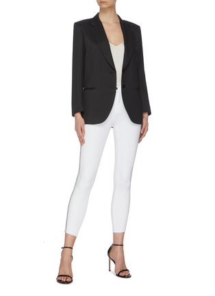 Figure View - Click To Enlarge - L'AGENCE - 'Margot' embellished tuxedo stripe skinny jeans