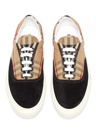 Detail View - Click To Enlarge - BURBERRY - 'Wilson' vintage check low-top sneakers