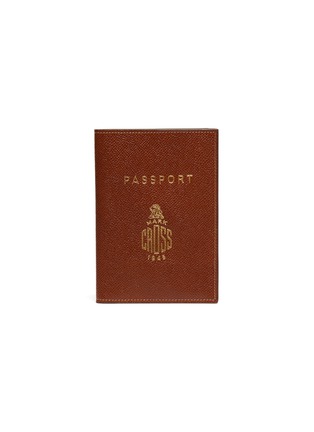 Main View - Click To Enlarge - MARK CROSS - Logo print leather passport cover