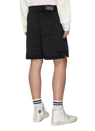 Back View - Click To Enlarge - AMIRI - Panel hem velour basketball shorts