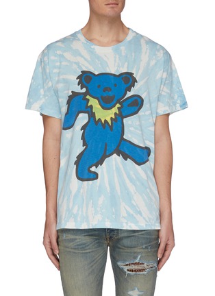 Main View - Click To Enlarge - AMIRI - 'Grateful Dead Bear' Graphic Print Tie Dye T-shirt