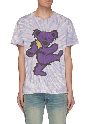 Main View - Click To Enlarge - AMIRI - 'Grateful Dead Bear' Graphic Print Tie Dye T-shirt