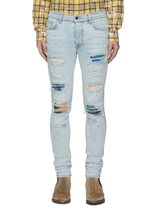 Main View - Click To Enlarge - AMIRI - 'MX1' tie dye underlay skinny jeans