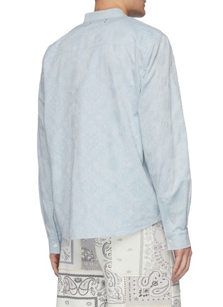 Back View - Click To Enlarge - AMIRI - Pleated front chambray tuxedo shirt
