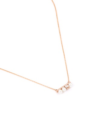  - TASAKI - 'Balance' diamond Akoya pearl 18k rose gold pendant necklace