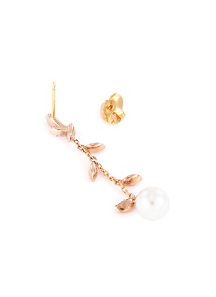 Detail View - Click To Enlarge - TASAKI - 'Kugel' diamond Akoya pearl 18k rose gold drop earrings