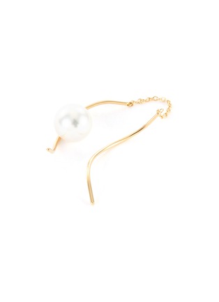 Detail View - Click To Enlarge - TASAKI - 'Balance' Akoya pearl 18k yellow gold drop earrings