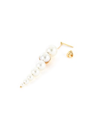 Detail View - Click To Enlarge - TASAKI - 'Balance' freshwater pearl 18k yellow gold drop earrings