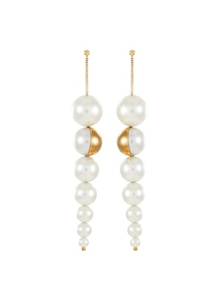 Main View - Click To Enlarge - TASAKI - 'Balance' freshwater pearl 18k yellow gold drop earrings