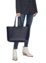 Figure View - Click To Enlarge - SAINT LAURENT - 'Shopping' pouch attached tote bag
