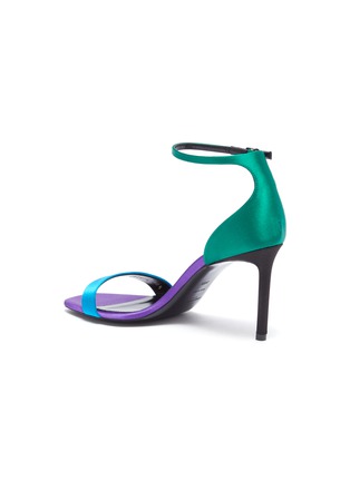  - SAINT LAURENT - 'Amber' colourblock satin heel sandal