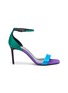 Main View - Click To Enlarge - SAINT LAURENT - 'Amber' colourblock satin heel sandal
