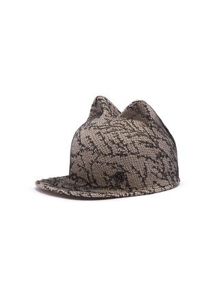Main View - Click To Enlarge - MAISON MICHEL - 'Jamie' lace trim felt cat ear hat