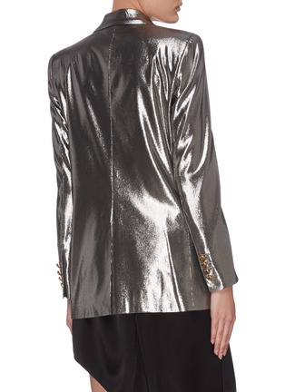 Back View - Click To Enlarge - BLAZÉ MILANO - 'Jalil' metallic double breasted blazer
