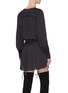 Back View - Click To Enlarge - FRAME - V-neck balloon sleeve plissé pleated dress