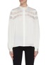 Main View - Click To Enlarge - FRAME - Panelled lace ruffle collar blouse