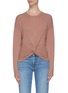 Main View - Click To Enlarge - FRAME - Twist front rib knit panel sweater