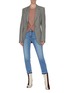 Figure View - Click To Enlarge - FRAME - Twist front rib knit panel sweater