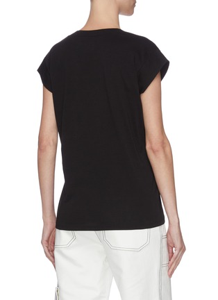 Back View - Click To Enlarge - FRAME - 'Le Mid Rise' peak shoulder T-shirt