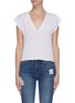 Main View - Click To Enlarge - FRAME - 'Le High Rise' V-neck T-shirt