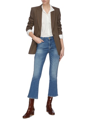 Figure View - Click To Enlarge - FRAME - 'Le Crop' stripe outseam flared jeans