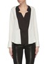 Main View - Click To Enlarge - FRAME - Tuxedo notch collar silk blouse