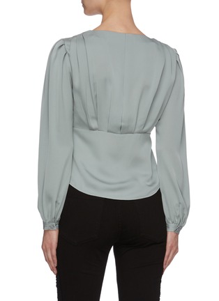 Back View - Click To Enlarge - FRAME - 'Empire' pleated V-neck top