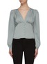 Main View - Click To Enlarge - FRAME - 'Empire' pleated V-neck top