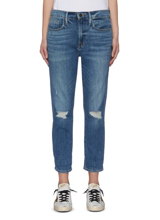 Main View - Click To Enlarge - FRAME - 'Le Pixie Beau' distressed boyfriend jeans