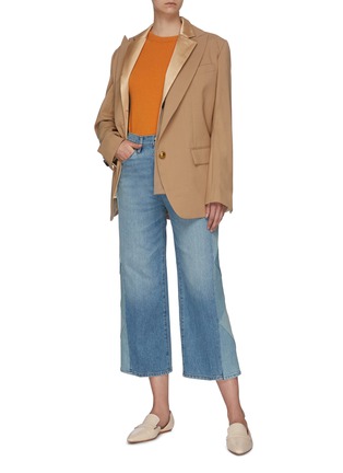 Figure View - Click To Enlarge - FRAME - 'Ali HR' patchwork outseam jeans