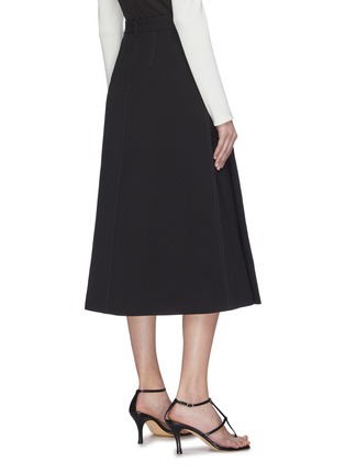Back View - Click To Enlarge - DION LEE - High waisted A-line midi skirt