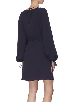 Back View - Click To Enlarge - DION LEE - Knotted Waist Tunic Dress
