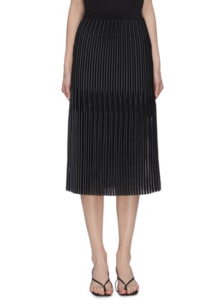 Main View - Click To Enlarge - DION LEE - 'Godet' pleated midi skirt