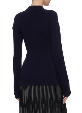Back View - Click To Enlarge - DION LEE - Cutout tie front sweater